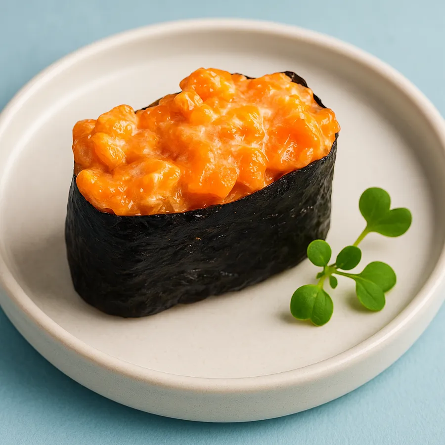 Гункан с лососем 